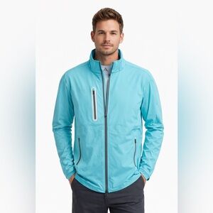 Above The Links Aqua Waterproof Golf Jacket Windproof Stretch Rain Shell Men’s L